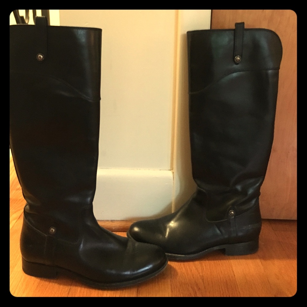Women’s Black Leather Frye Boots- Size 8
